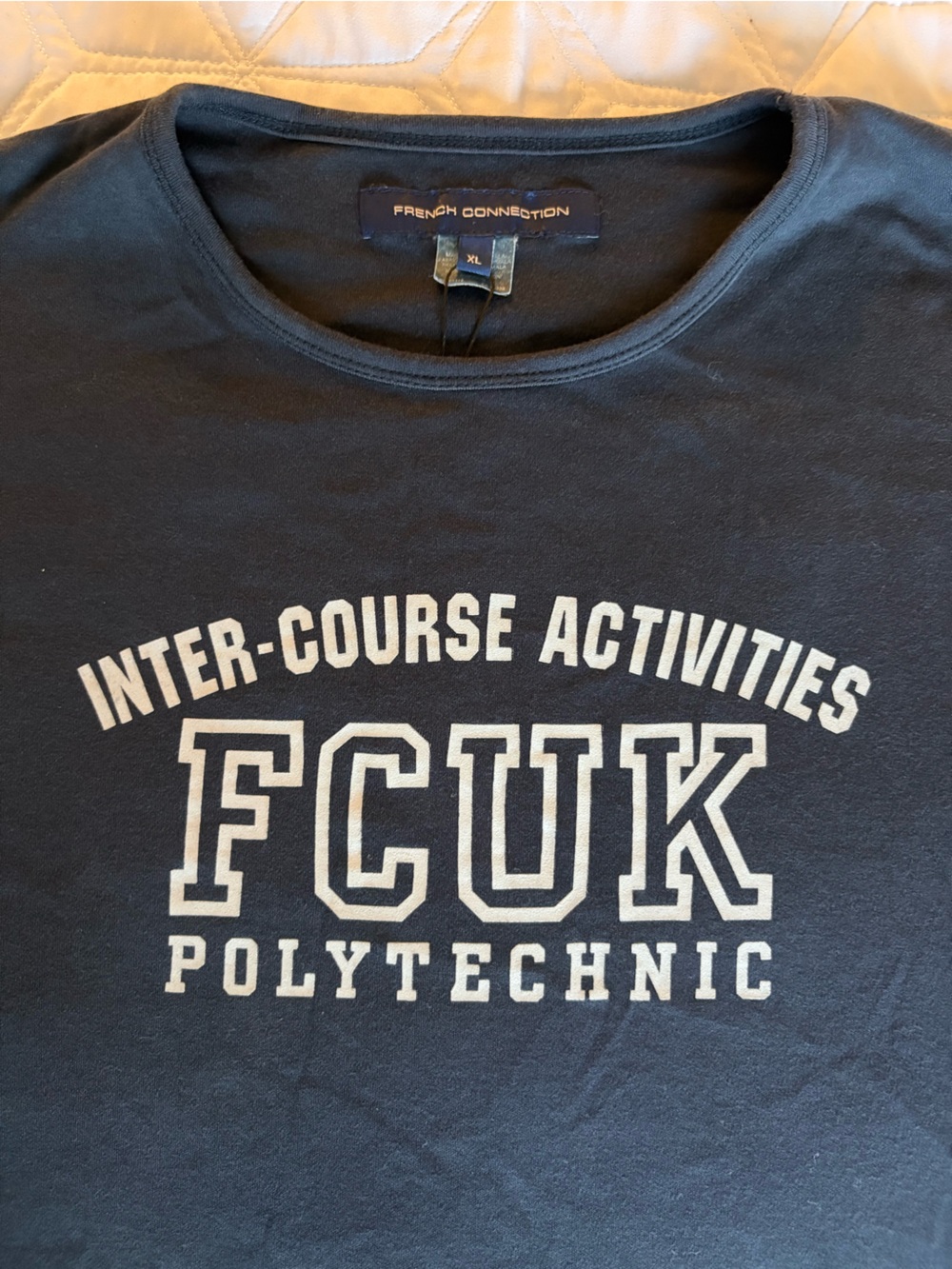 FCUK vintage navy blue tee (XL)
